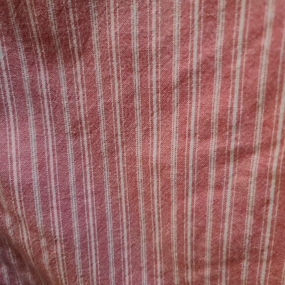 Liz & Me Womens Button Up Pink Size 22/24 100% Cotton Striped Roll-Tab Sleeve - Picture 10 of 13
